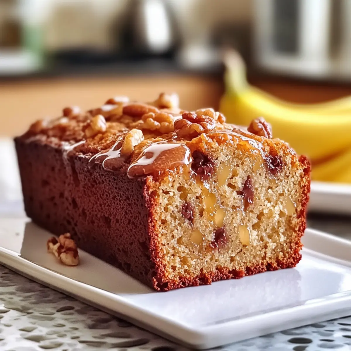 Bananenbrot mit Apfelmus und Honig ganz gesund genieAen zkvpe5